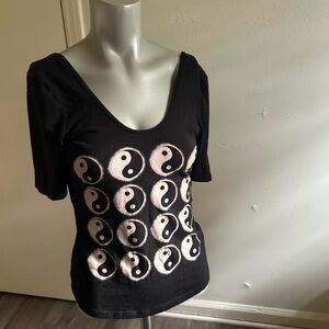 Black Yin Yang Women's Top